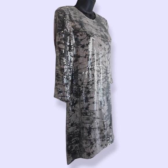 Parker 100% Silk Sequin Dress - Picture 3 of 10